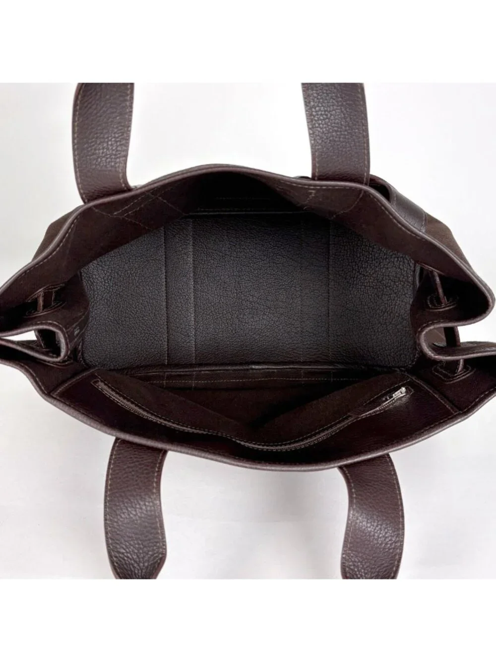 Hermes Petite Ceinture MM Tote Canvas Brown